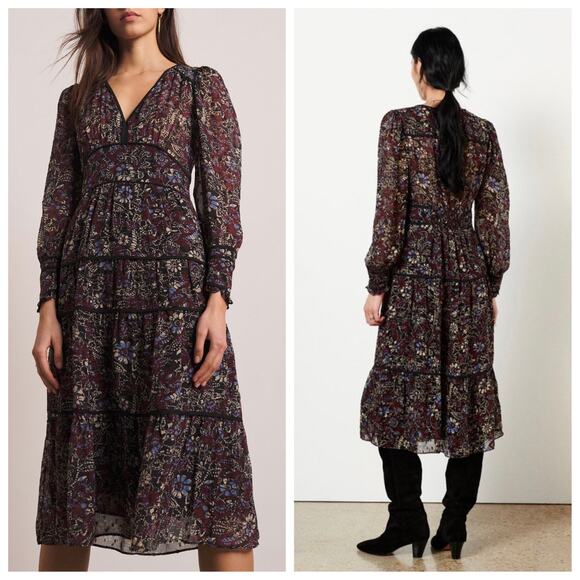 NEW ba&sh Giani Dress Carbone - Picture 1 of 11